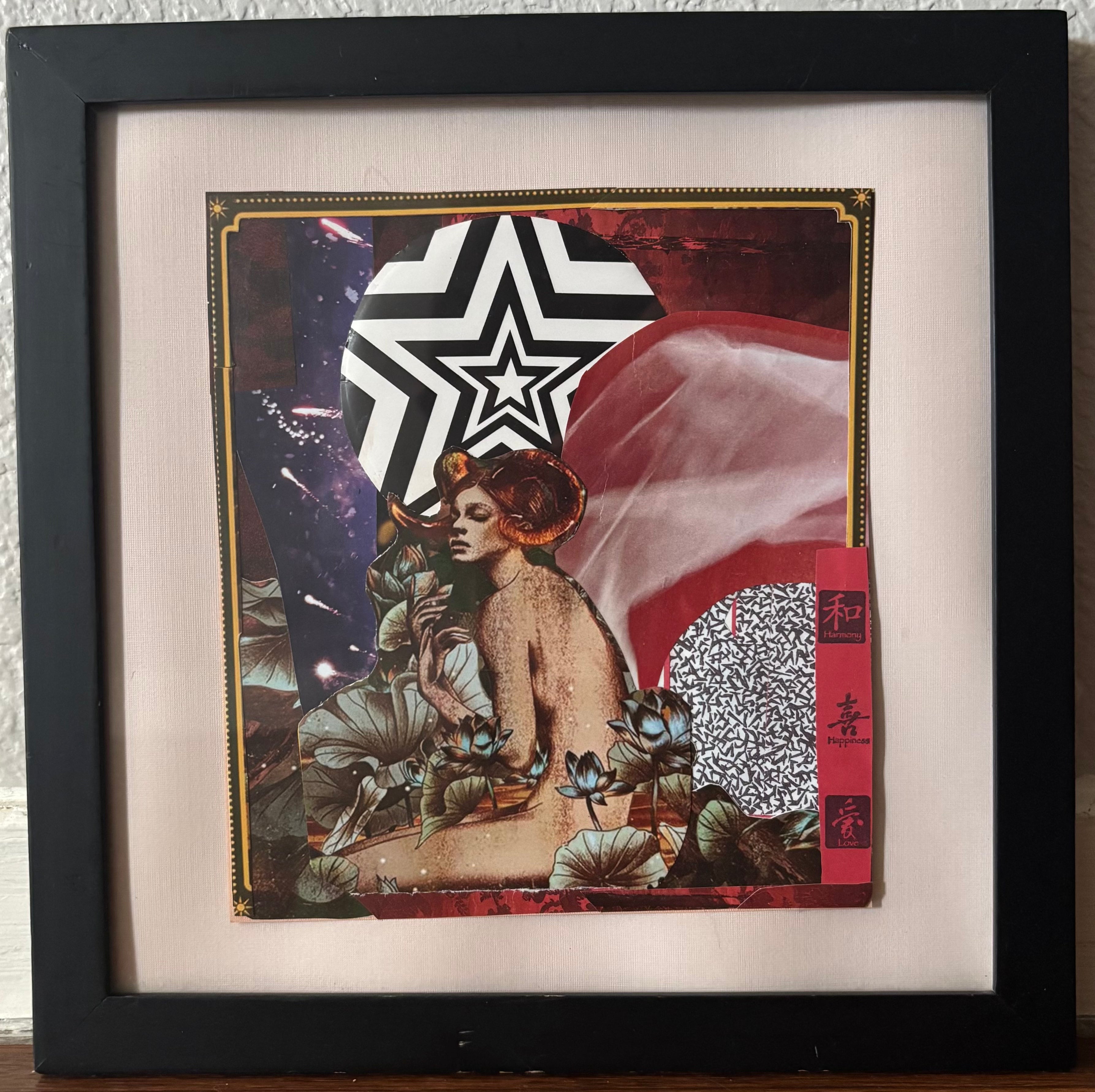 Aries Stellium - Original Collage (Framed - 9.5" x 9.5")