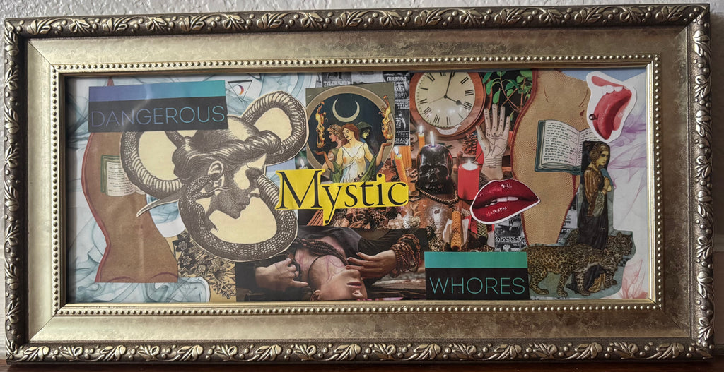 Dangerous Mystic Whores - Original Collage (Framed - 14" x 7")