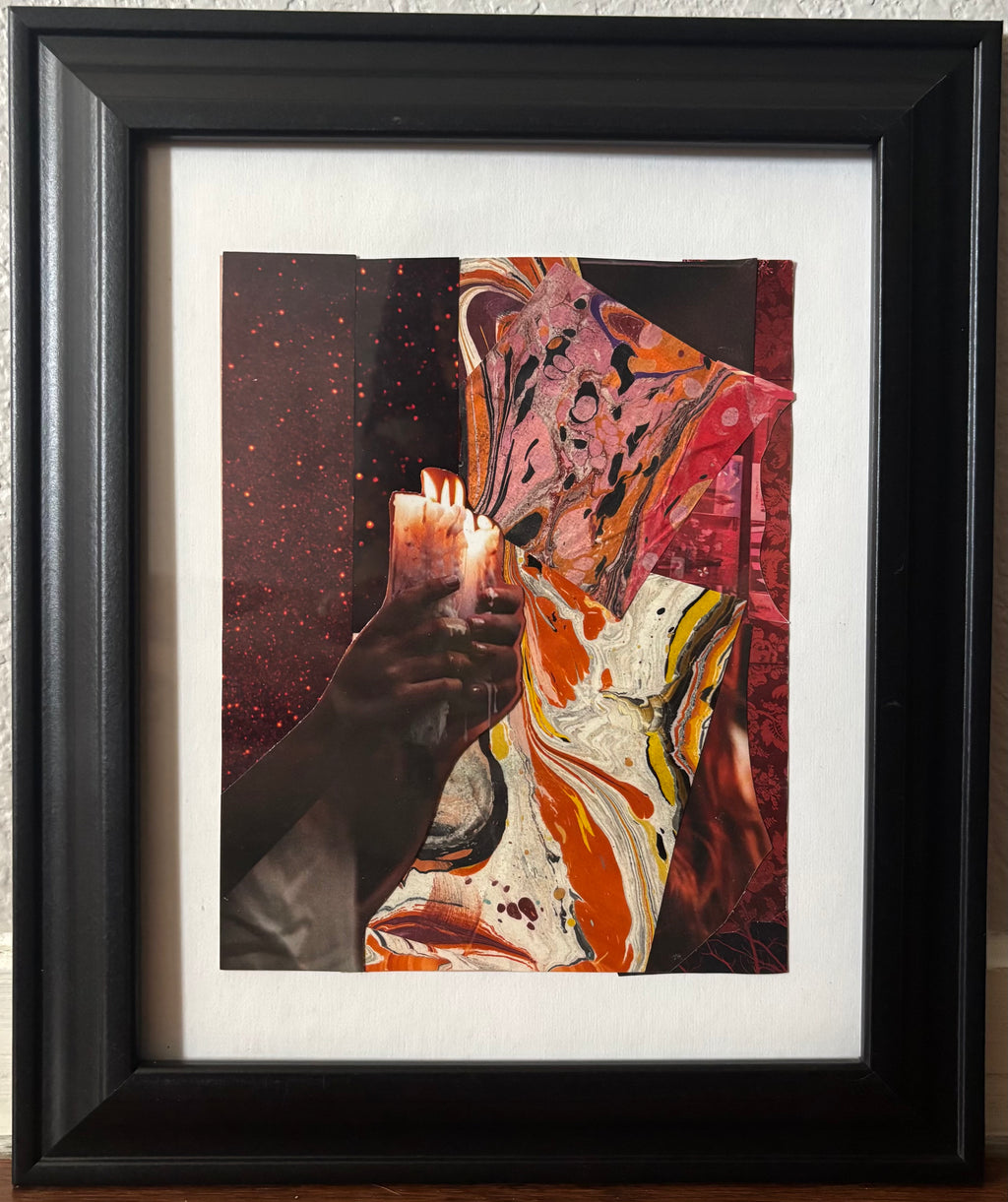 Dispelling Shadows - Original Collage (Framed - 10" x 12 in")