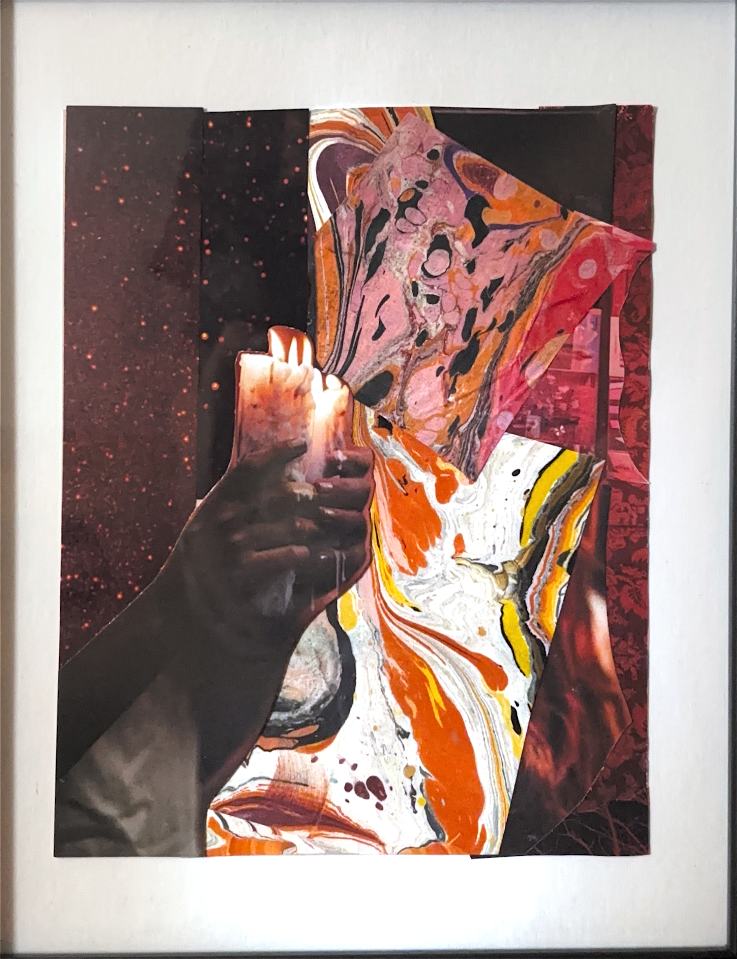 Dispelling Shadows - Original Collage (Framed - 10" x 12 in")