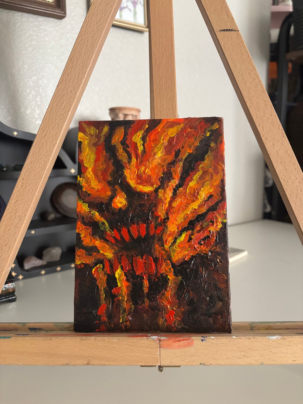EXPLODE! - Original Painting on a Canvas Panel (5" x 7")