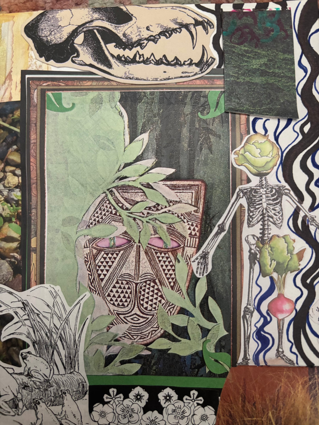 Sacred Bones - Original Collage (Framed 12.5" x 10.5")