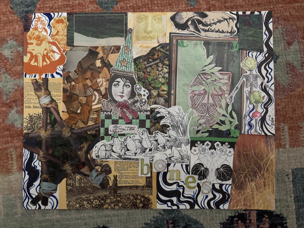 Sacred Bones - Original Collage (Framed 12.5" x 10.5")