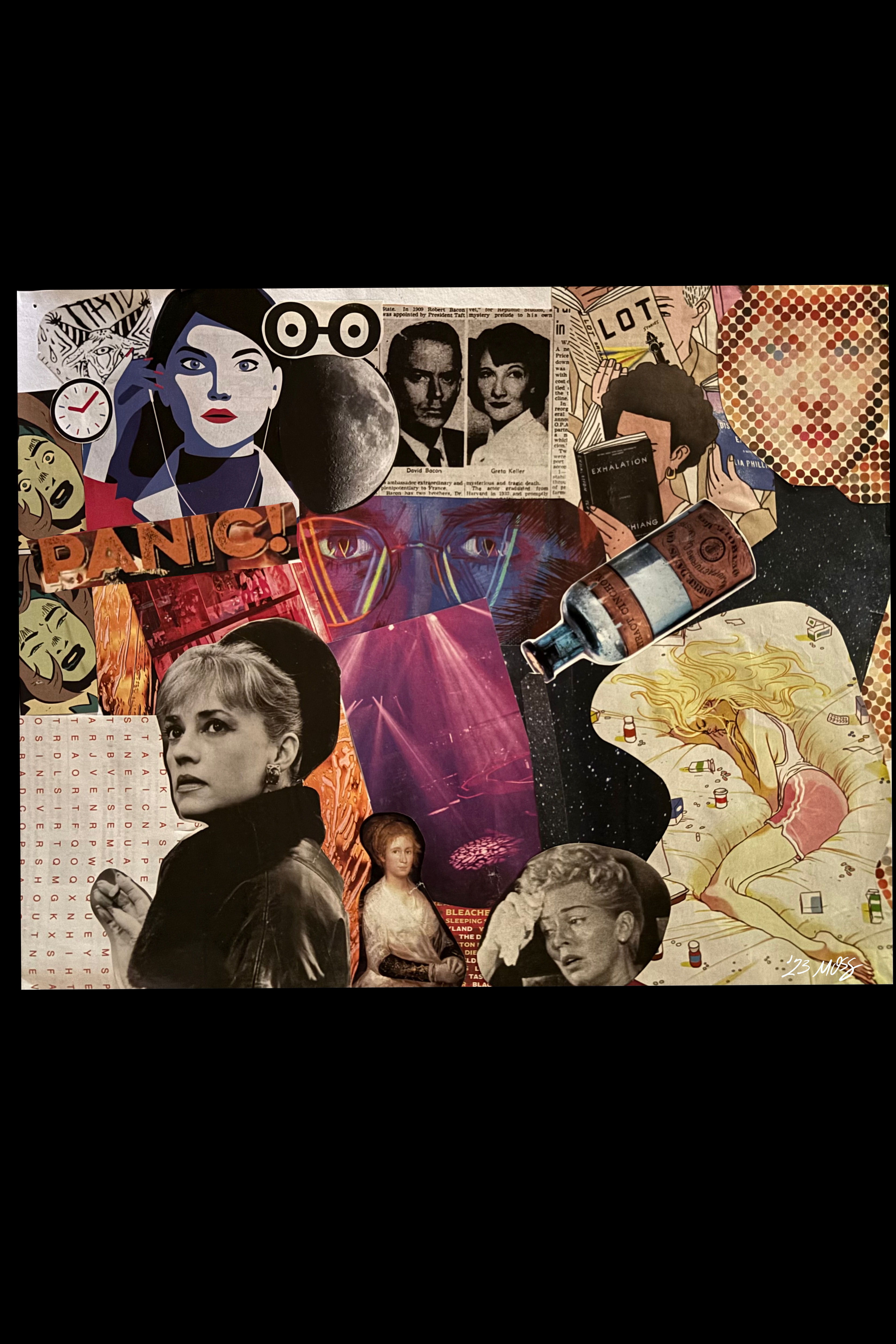 the original image of the PANIC collage that was used for the printing