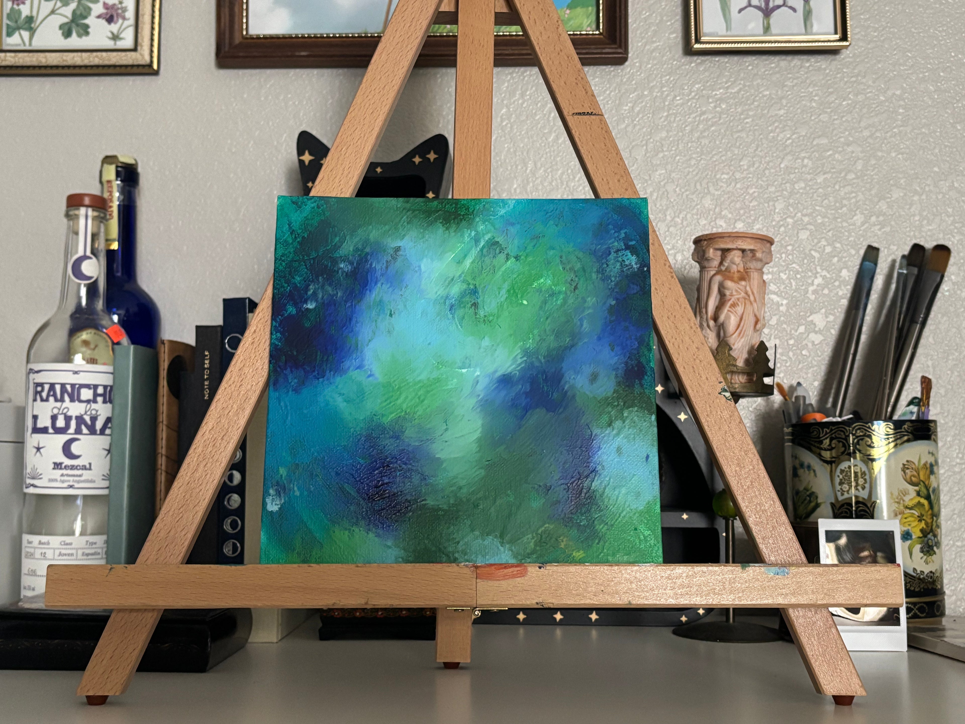 Pond Meadow - Original Painting on Canvas Panel (8" x 8")