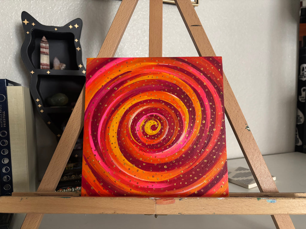 Sacred Rage - Original Painting on Canvas Panel (8" x 8")