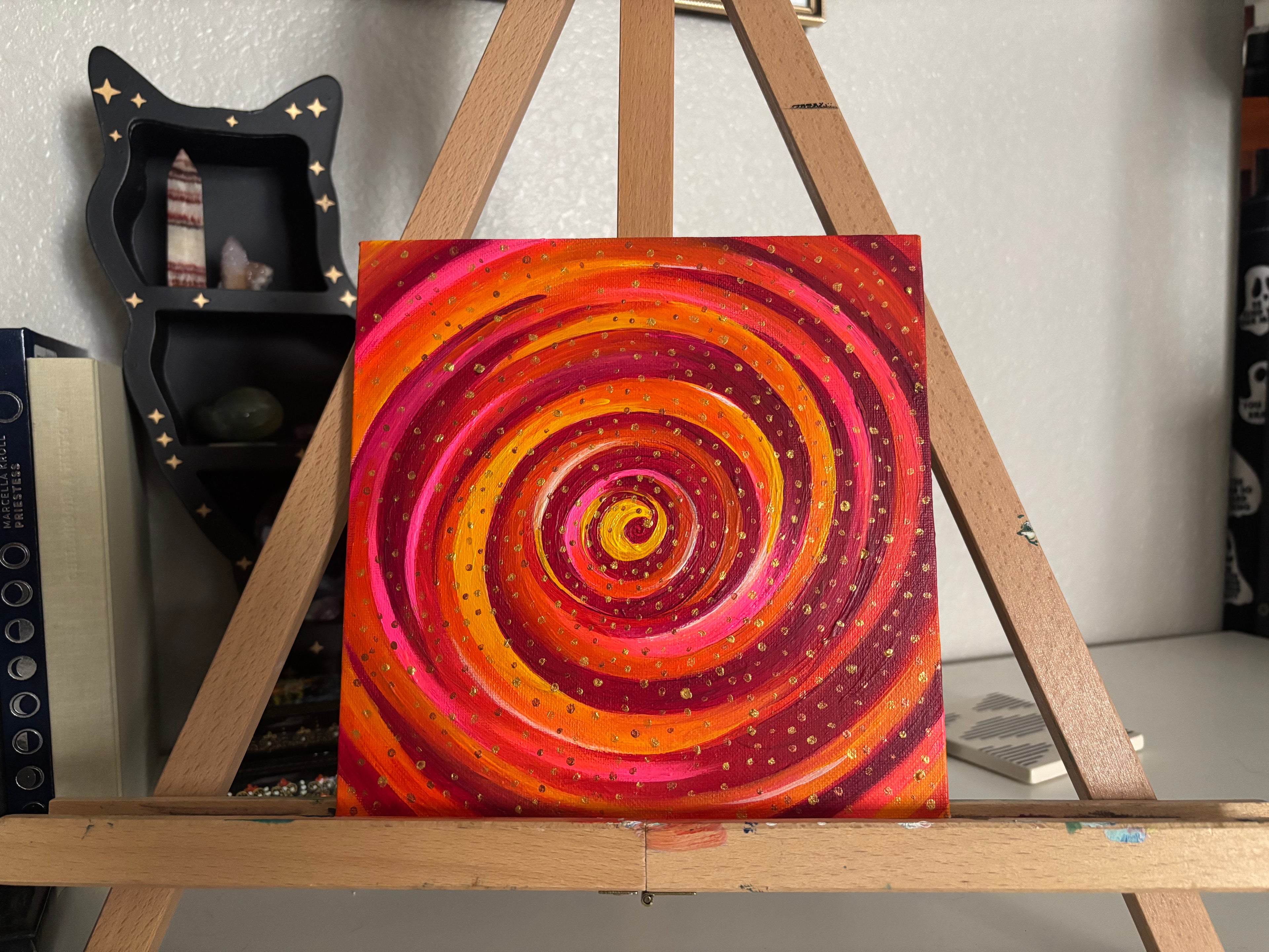 Sacred Rage - Original Painting on Canvas Panel (8" x 8")