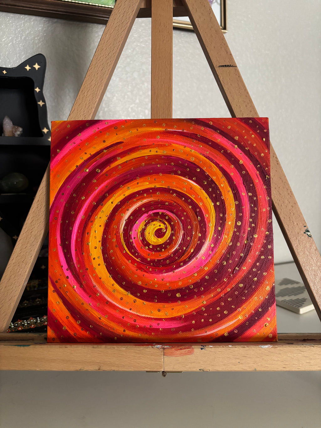 Sacred Rage - Original Painting on Canvas Panel (8" x 8")