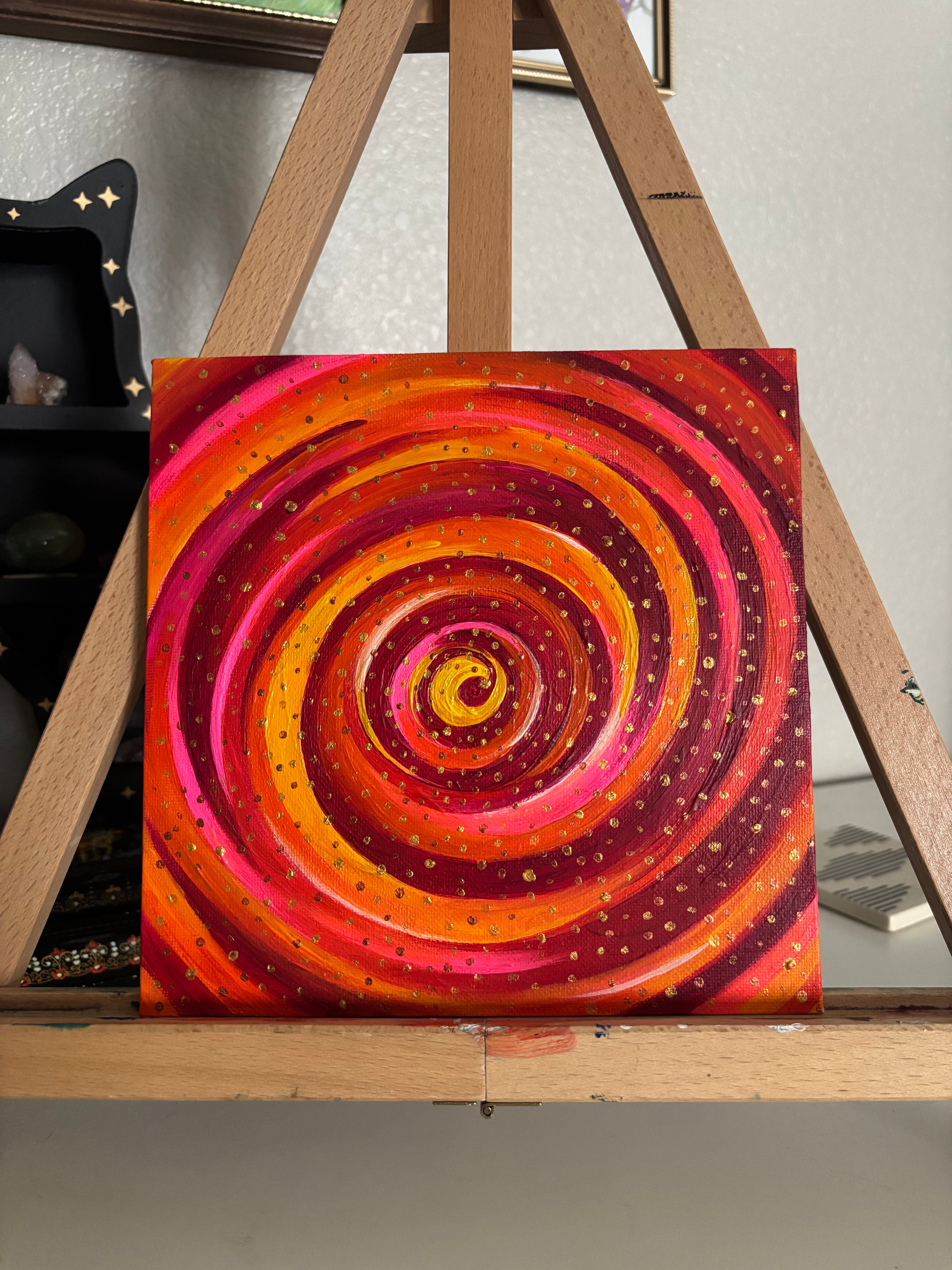 Sacred Rage - Original Painting on Canvas Panel (8" x 8")
