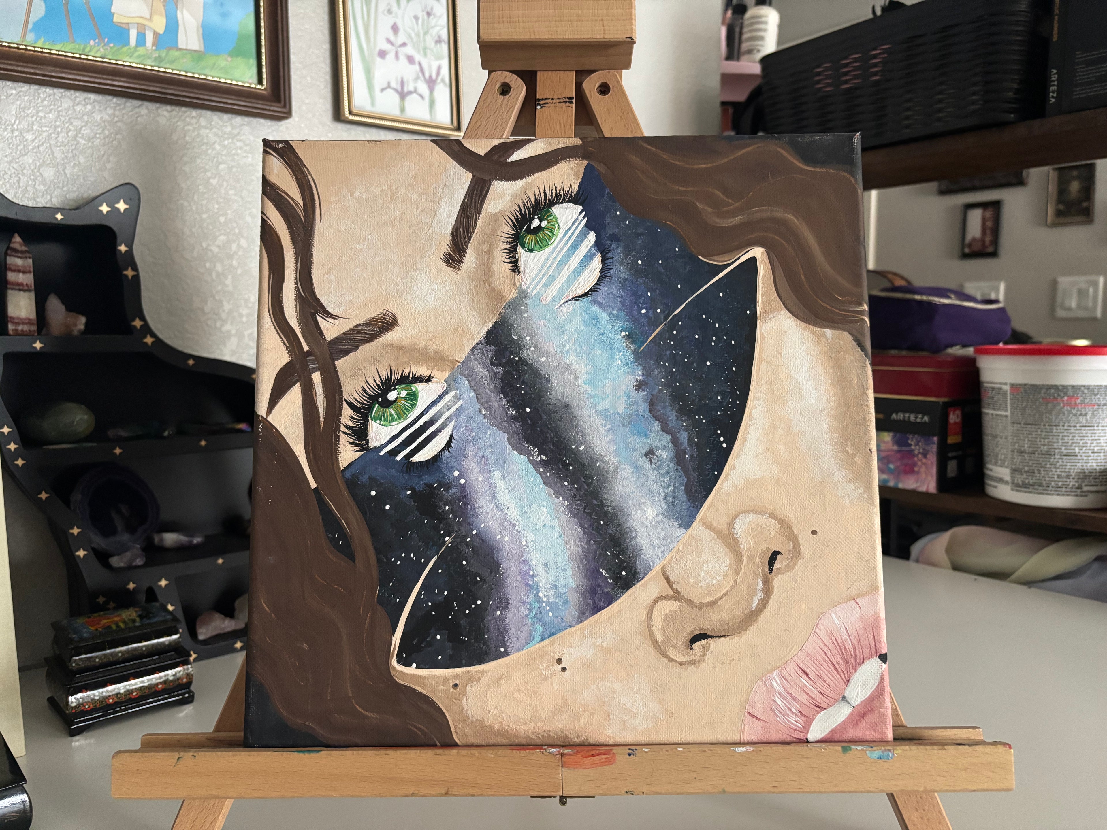SPLIT - Original Painting on Stretched Canvas (12" x 12")