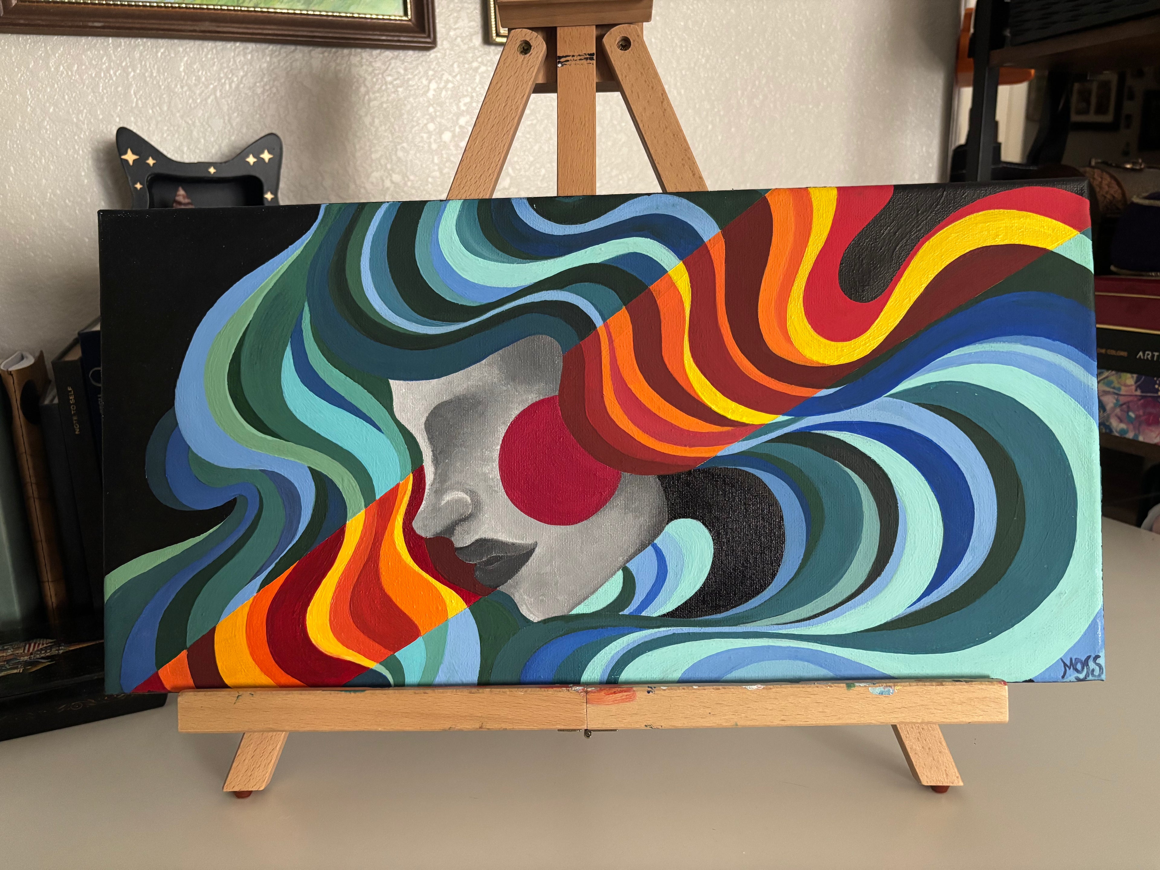 Throughline - Original Painting on Stretched Canvas (10" x 20")