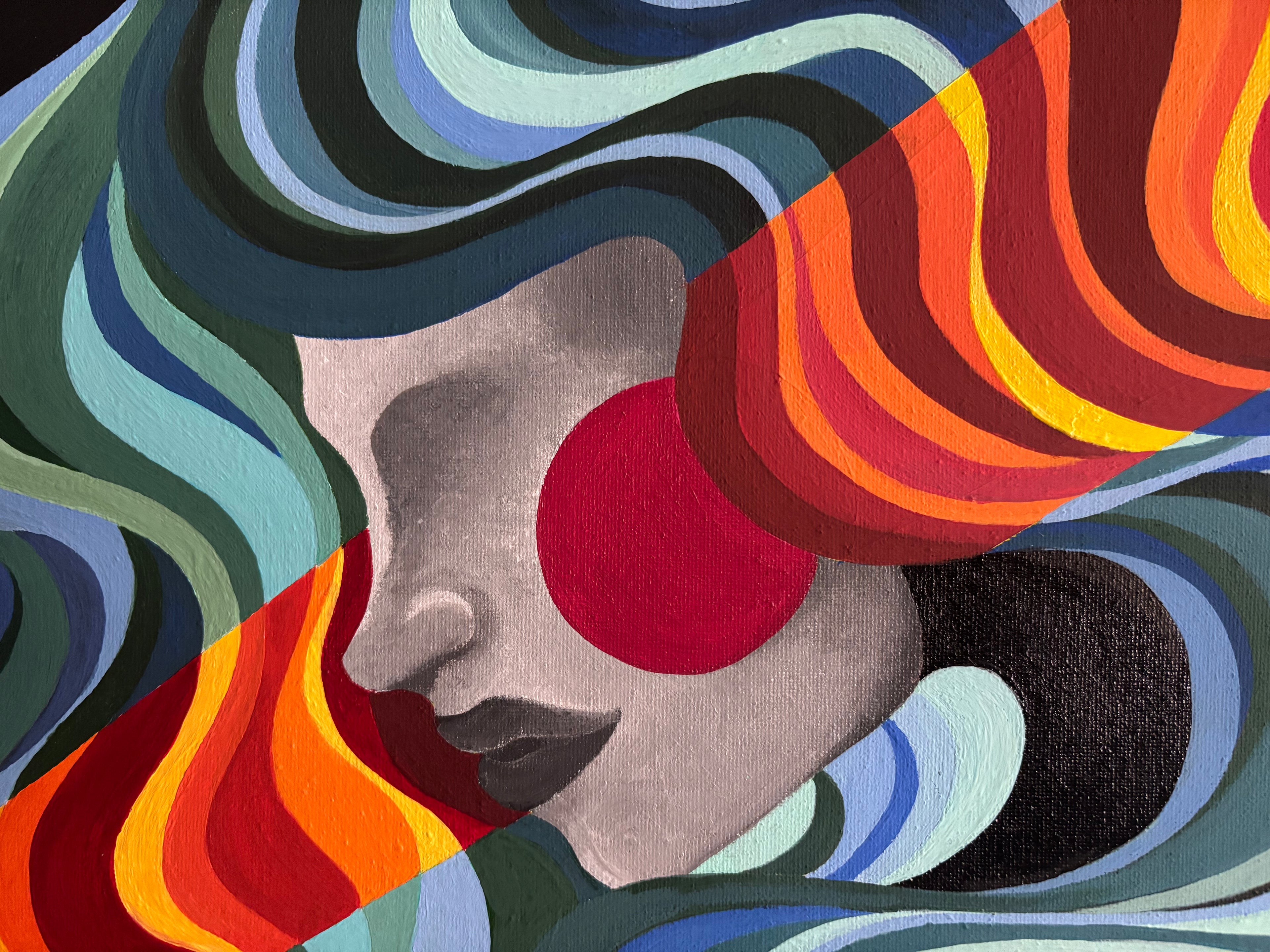 Throughline - Original Painting on Stretched Canvas (10" x 20")