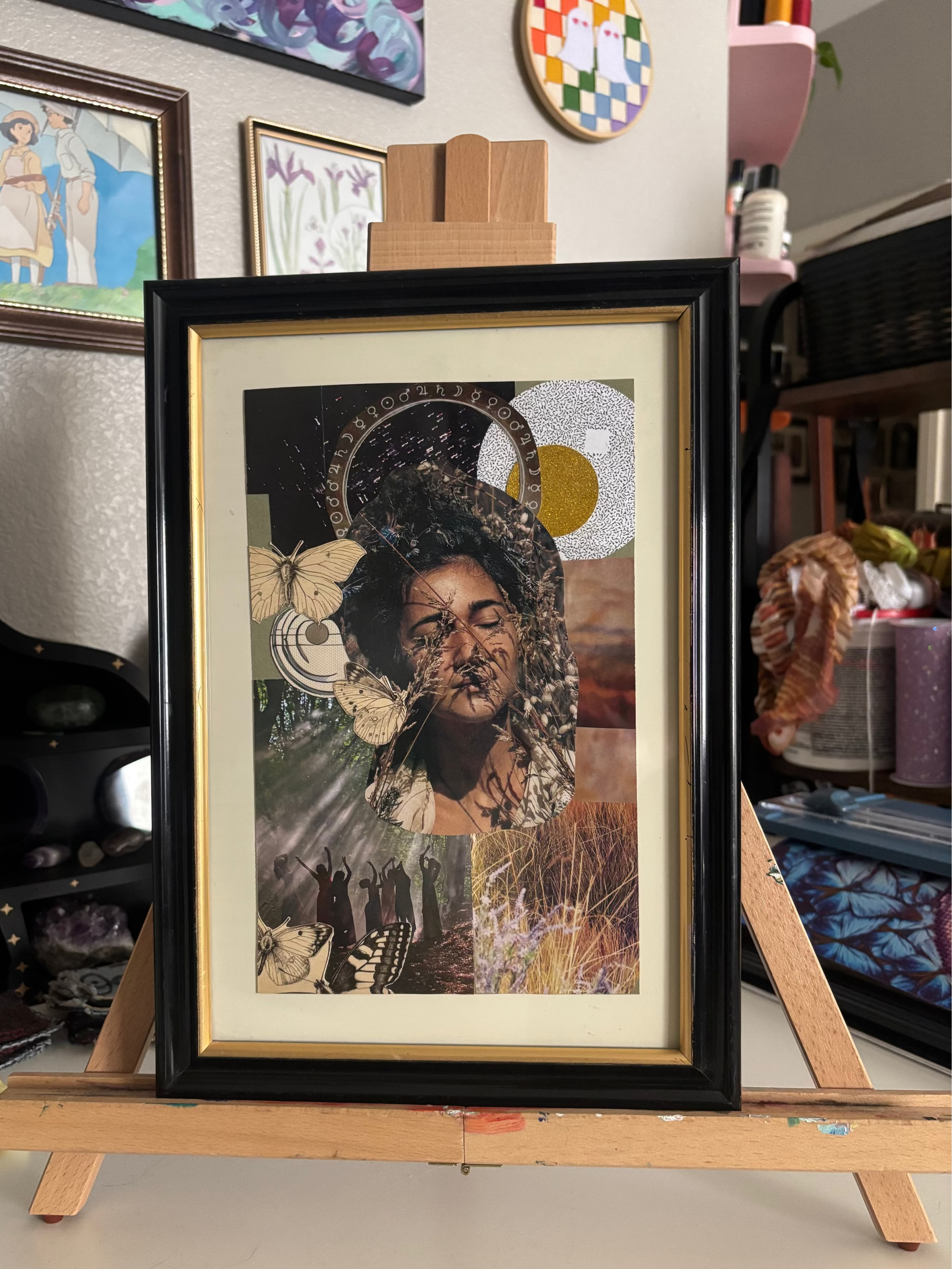 Warmth of the Sun // Spirit's Embrace - Original Collage (Framed - 9.5" x 13.5")