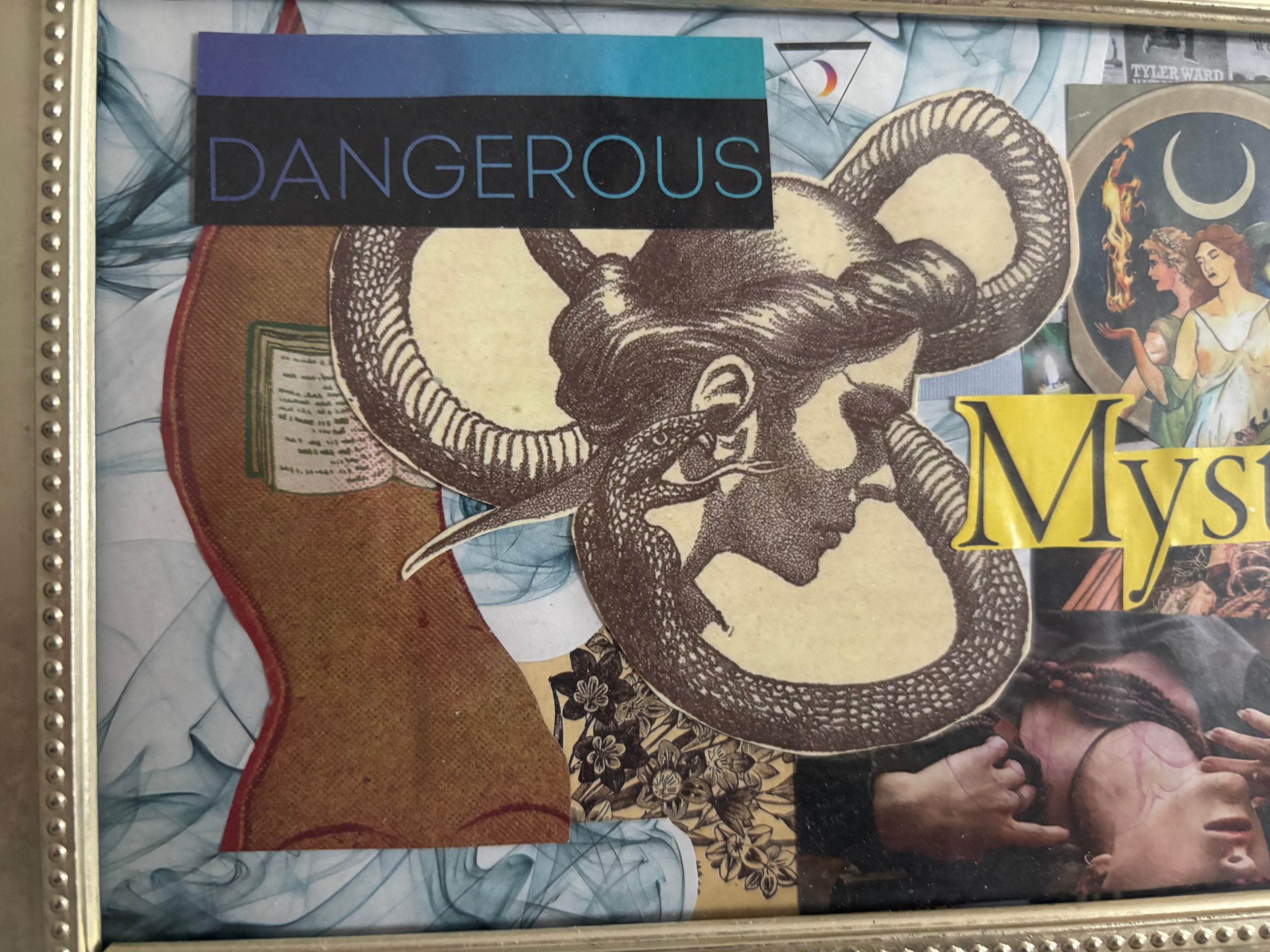Dangerous Mystic Whores - Original Collage (Framed - 14" x 7")