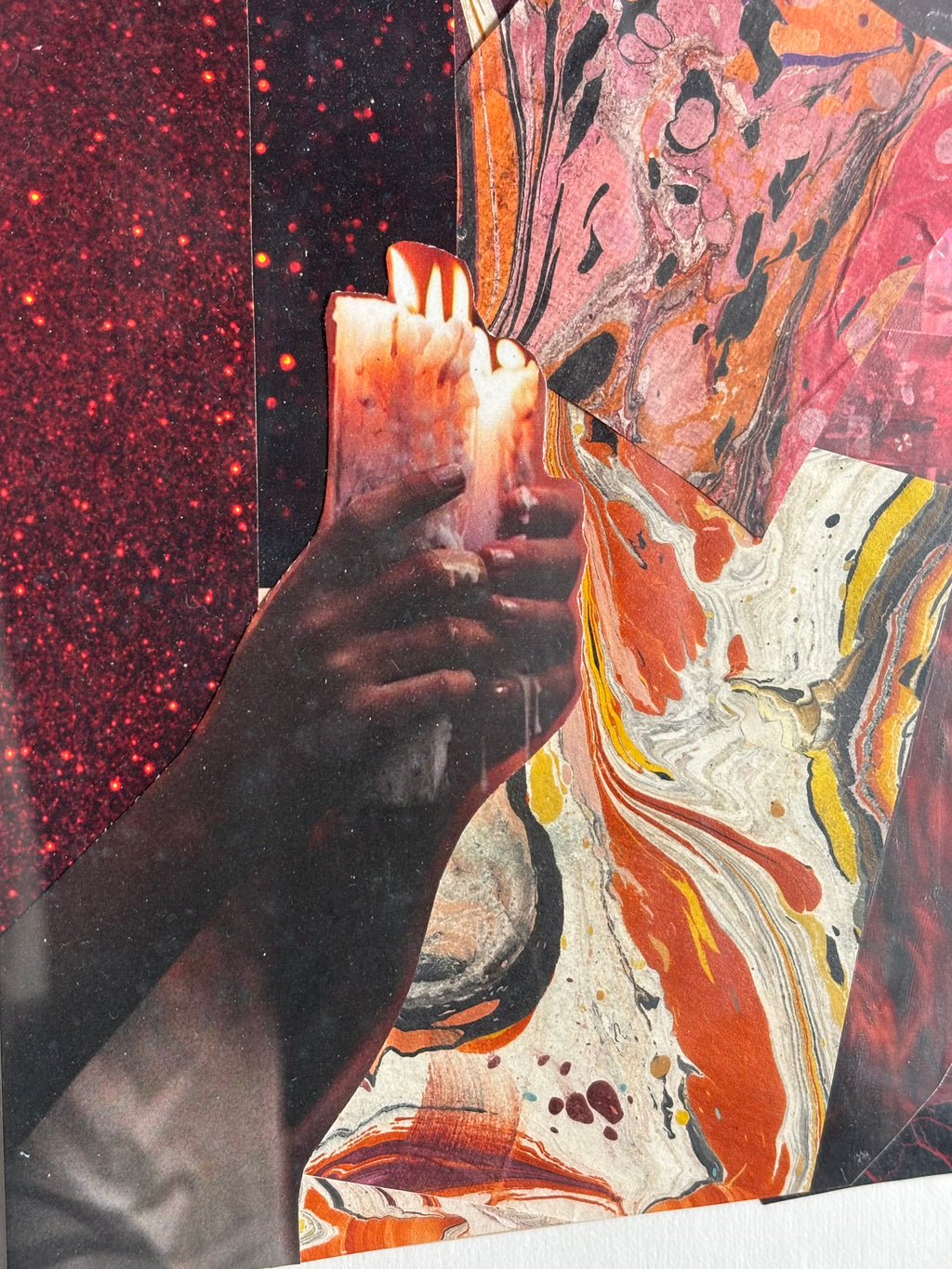 Dispelling Shadows - Original Collage (Framed - 10" x 12 in")