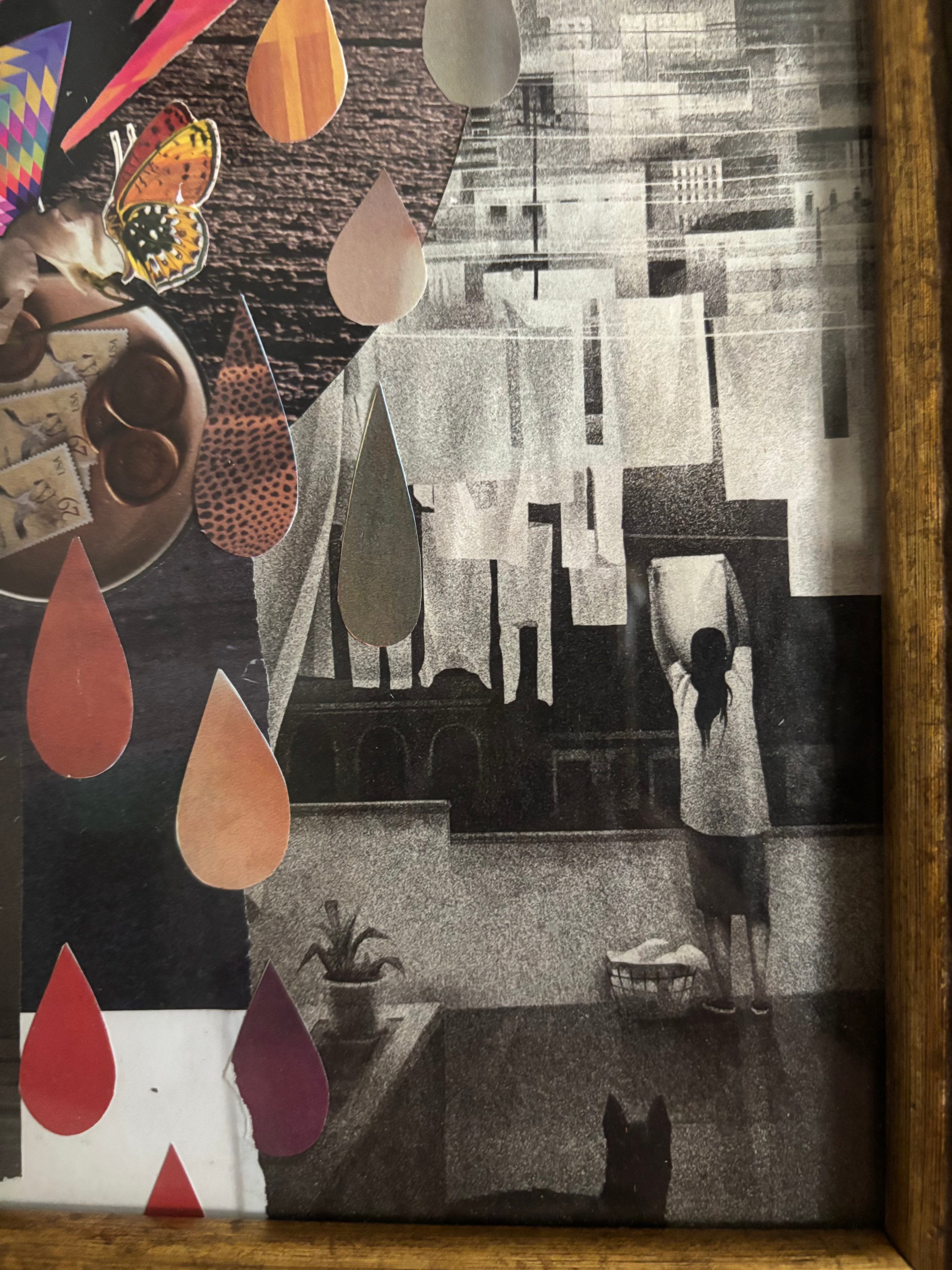 Separation of Self - Original Collage (Framed - 9.5" x 11.5")