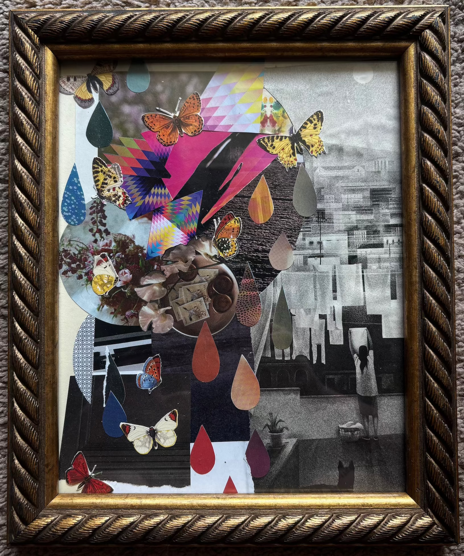 Separation of Self - Original Collage (Framed - 9.5" x 11.5")