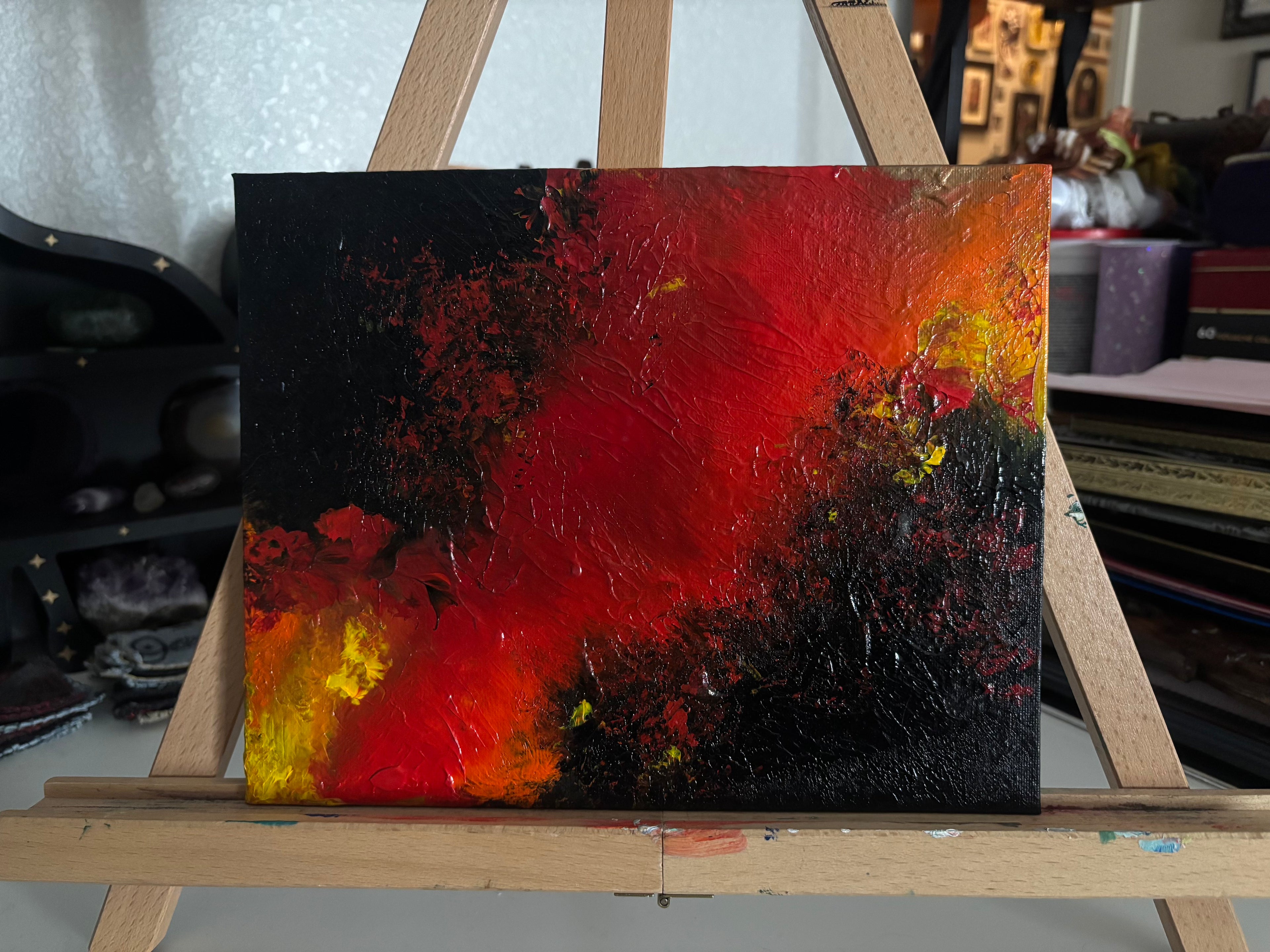 Volcanic Flume - Original Painting on Canvas Panel (8" x 10")